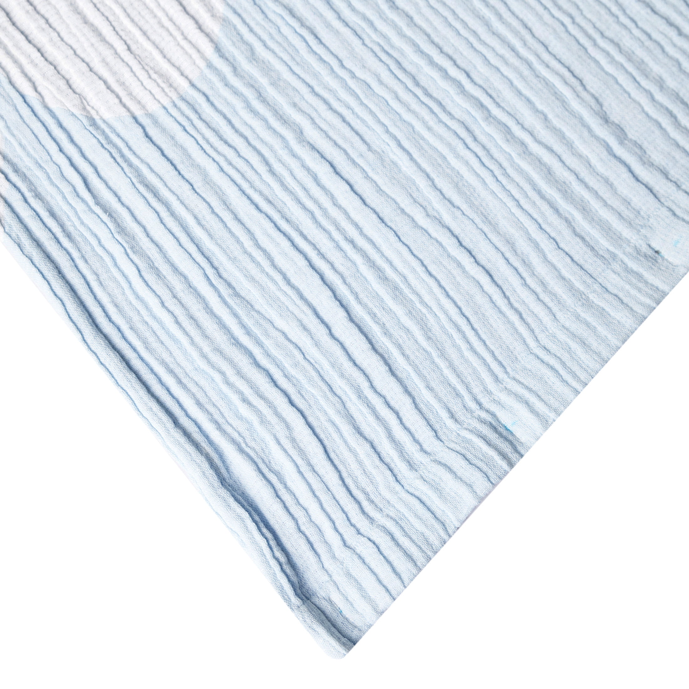 Beautiful Hydrangea Blue Scallop Gauze Shower Curtain by Drew Barrymore, Cotton, 72" x 72"