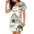 thumbnail image 2 of Disketp Farm Animals 2 para Camisón Corto de Manga Corta para Mujeres, Camisón Cómodo con Escote Redondo, Bonito y Confortable, 2 of 6