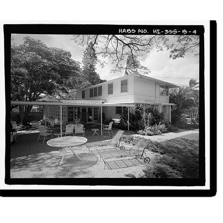 Historic Print, U.S. Naval Base, Pearl Harbor, Naval Housing Area Makalapa, Senior Officers' Quarters Type B, 23 Makalapa Drive, Pearl City, Honolulu County, HI - 4, 18" x 24"