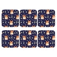 thumbnail image 2 of Bingfone Vintage Corgi Lying With Moons And Stars Leather Drinks Coasters With Set Of 6,Suitable For Home Kitchen,Coffee Cup Coasters Home Gift, 2 of 9
