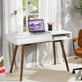 thumbnail image 2 of BeesClover Computer Desk with Drawer, Wood Writing Home Desk, Modern Simple Study Desk, Suitable for Home Office, Living Room, Bedroom, Apartment, 2 of 7