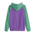 thumbnail image 5 of Timegard Sweatshirts for Women Long Sleeve Hoodies Pullover Fall Color Block Loose Tops with Pockets, 5 of 5