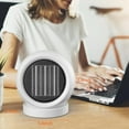thumbnail image 6 of Desk Heater,600W Energy Efficient Desktop Heater for Indoor Use,Safe and Quiet for Bedroom Home Office Use(White), 6 of 14