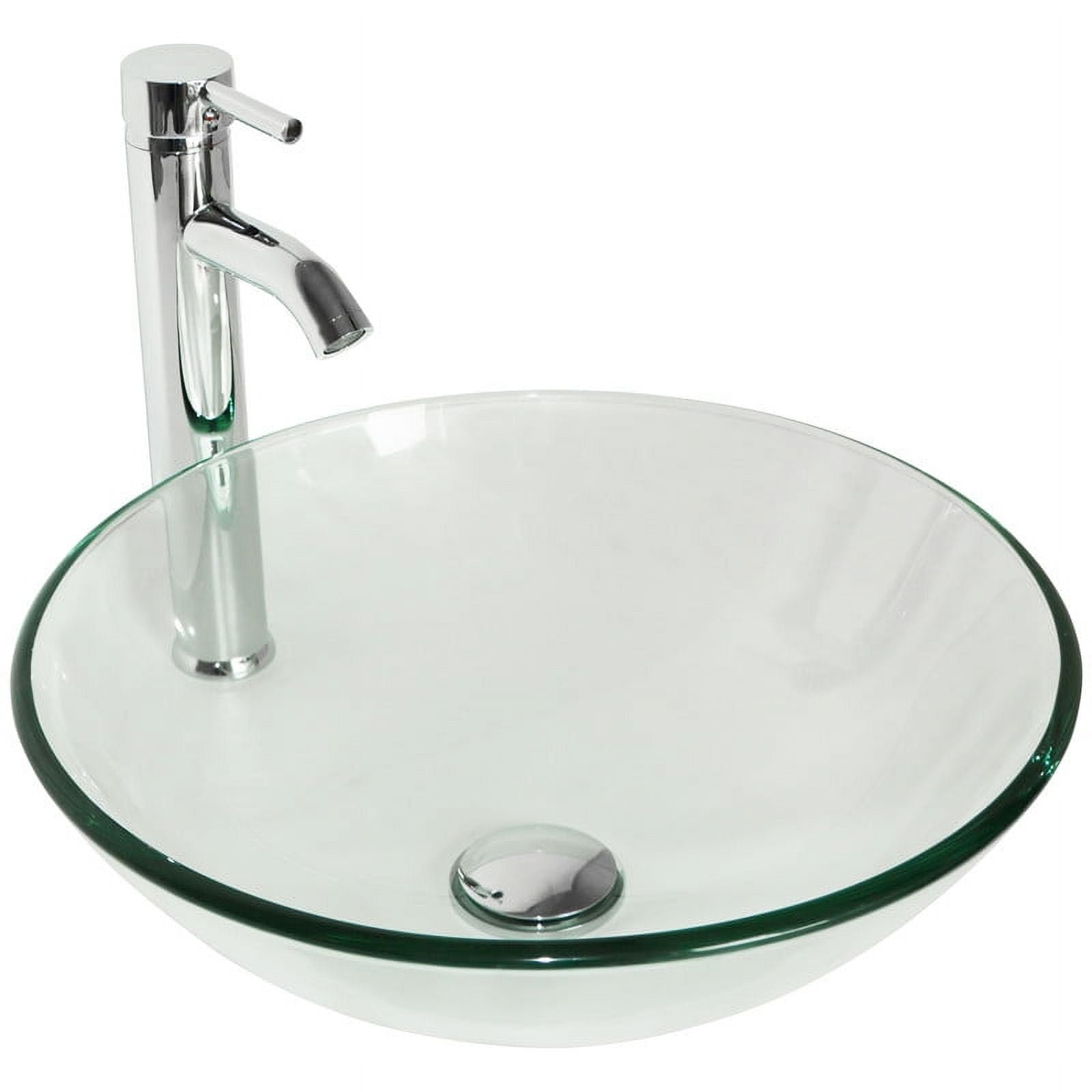 Walsport 24" Luxurious Bathroom Vanity and Sink Combo Cabinet with Glass Vessel Sink and Faucet Pop Up Drain,Black