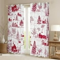 thumbnail image 2 of Manfei Christmas Reindeer Snowmen Blackout Curtains Set of 2 (52x84 Each),Western Farmhouse Cabin Window Curtains,Happy New Year Curtains and Drapes For Girls,Microfiber Bedroom Decor, 2 of 6
