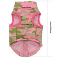 thumbnail image 2 of Leojiow Camouflage Fashion Winter Cloth Cloth Pet Vest Pet Cloth Dog Dog Pet Clothes L Pink, 2 of 4
