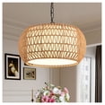 thumbnail image 6 of 18" Farmhouse Pendant Light, Woven Jute Rope Chandelier, Adjustable Height, E26 Socket, Boho Ceiling Light Fixture for Dining Room, Bedroom - Bulb Not Included, 6 of 6