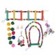 thumbnail image 5 of Juguete de columpio para pájaros perca de pie cuerda de pie colorida para escalada 17 piezas juguetes colgantes para jaula de pájaros ANGGREK Otros, 5 of 8