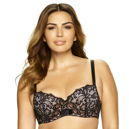 Paramour by Felina | Sophia Contour Cut and Sewn Pad | Balconette | Demi Cup (Black,
