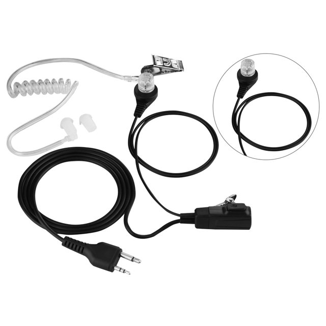 Transparent Tube Earbud Earpiece Heatset Mic for Talkie Headset