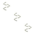 thumbnail image 2 of maskred Exquis Filigrane Connecteur 3 Trous Menuiser Bijoux Bricolage Résultats Argent Blanc 3Set, 2 of 6