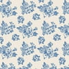 The Pioneer Woman 21" x 0.5 yd 100% Cotton Floral Precut Sewing & Craft Fabric, White and Blue