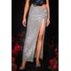 thumbnail image 2 of Falda Kaci Flowers maxi con lentejuelas y abertura alta para mujer, 2 of 6