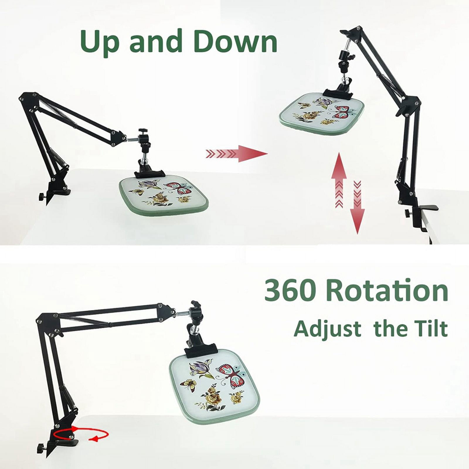 Embroidery Hoop Stand Rotating Stand,Hand Embroidery Stand, Embroidery Hoop Stand Suitable for Embroidery B