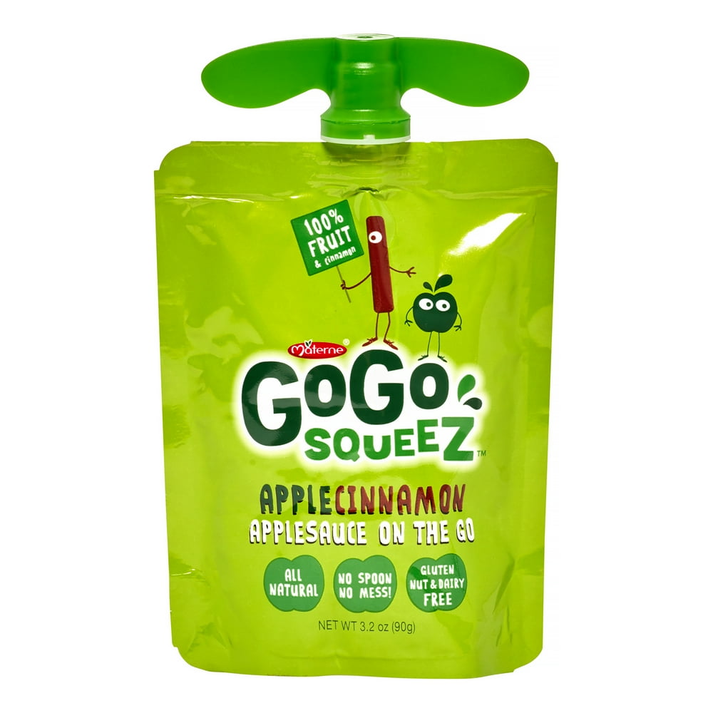 GoGo Squeez Applesauce On The Go, Apple Cinnamon, 3.2 Oz (Case of 18