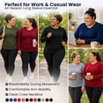thumbnail image 3 of BILLIONHATS Womens Long ize Long Sleeve Oversized T-Shirts, Cotton Casual Fit Sleeved Tees Tops – Baggy Style Bulk Wholesale Tshirt Packs (6 Pack Assorted, Size-XX-Large), 3 of 7