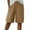 Beige, variant on Mgmyaa Women's Elastic Waist Knee Length Lightweight Casual Bermuda Shorts Half Pants Beach Shorts with Drawstring and Pockets
