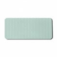 thumbnail image 1 of Floral Computer Mouse Pad, Geometric Pattern of Rounded Squares and Flowers Simple Eastern Style Image, Rectangle Non-Slip Rubber Mousepad X-Large, 35" x 15", Pale Teal and White, by Ambesonne, 1 of 2