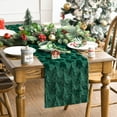 thumbnail image 5 of Sm:)e Green Tree Christmas Table Runner 13x72 Inch, Soft Plush Faux Fur Mantel Kitchen Dining Table Decor, Winter Xmas Party Decor, 5 of 7