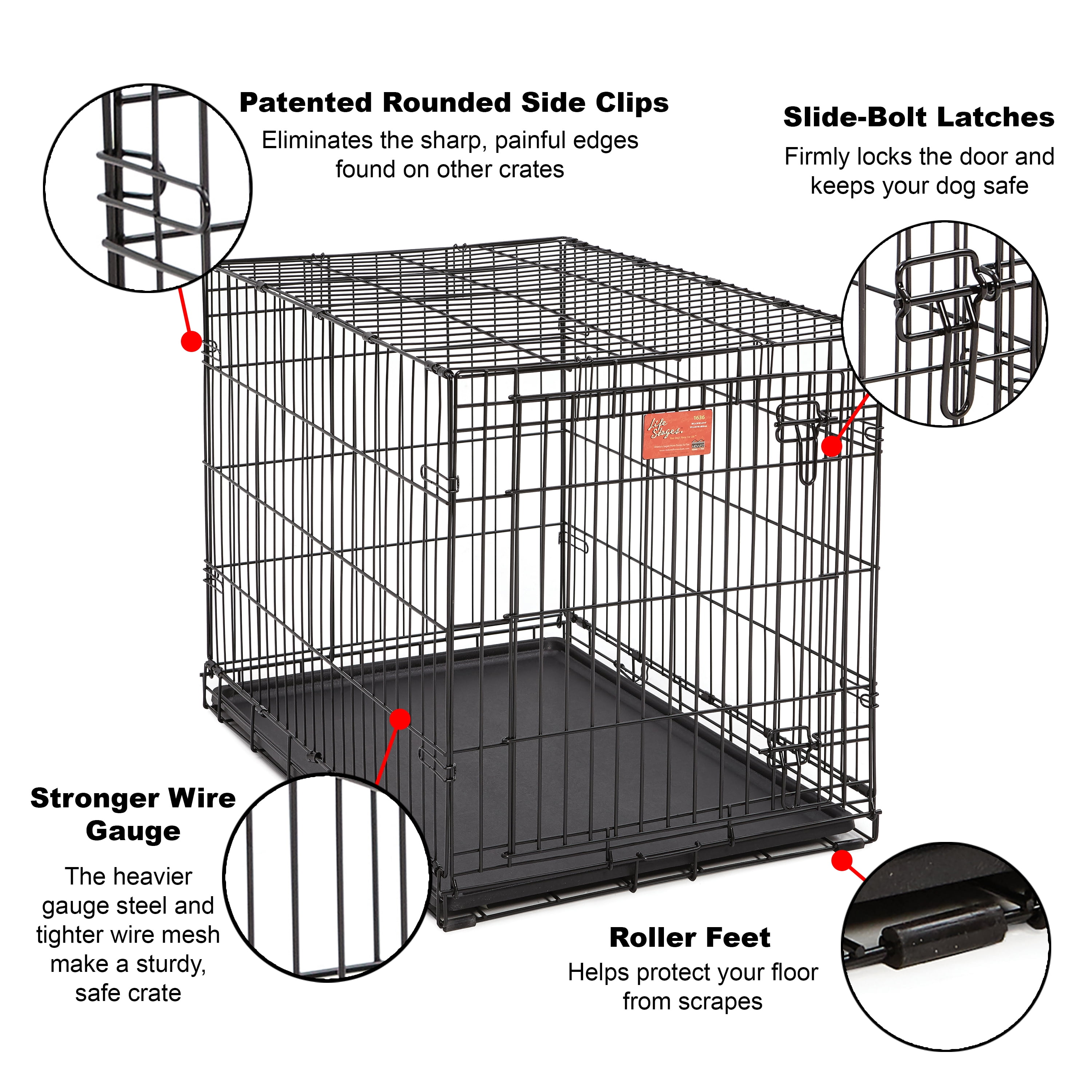 Midwest life stages double door dog crate hot sale