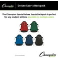 thumbnail image 4 of Champion Sports 600 Denier® Deluxe All Purpose 2 Compartment Backpack with Outer Pockets - Adjustable Straps & Carry Handle - 20"L x 13"W x 10"H - Blue, 4 of 7