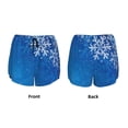 thumbnail image 5 of Haiem Blue Christmas With Snowflakes Women's 2 in 1 Running Shorts - Lightweight Athletic Workout Gym Yoga Breathable Sports Shorts Liner with Phone Pockets-Small, 5 of 9