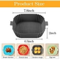 thumbnail image 4 of 2 Packs Air Fryer Silicone Pot Reusable Air Fryer Liners Air Fryer Basket Replacement Accessories of Parchment Paper Liners Easy Clean for Baking Oven Microwave(7.8inch, Grey + Grey), 4 of 7