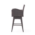 thumbnail image 5 of Christopher Knight Home Fairfax Outdoor Wicker Swivel Armed Cushion Barstool by Havenside Home, 5 of 5