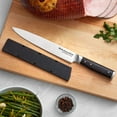 thumbnail image 2 of Kitchenaid Gourmet Forged Tripe-Rivet Slicing Knife with Blade Cover, 8-inch, Black, 2 of 12