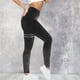 thumbnail image 5 of Jumpingount Pantalones de cintura alta con estampado para correr, mallas de ejercicio, adelgazantes, transpirables, para viajar, hasta el tobillo, Prendas para la parte inferior del cuerpo Negro L, 5 of 6