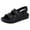 Black, variant on Women Men Clogs Cloud Comfort Platform Sandals with Hook Loop Back Adjustable Heel Strap Slip on Flat Slides Sandals EVA Summer Quick Drying Pillow Shoes