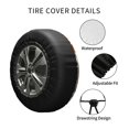 thumbnail image 4 of Kdxio Flower Fox for Tire Cover Wheel Protectors Tyre Covers Weatherproof Wheel Covers Universal Fit for Trailer Rv SUV Truck Camper Travel Trailers 14 inch, 4 of 8