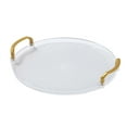 thumbnail image 2 of Tongina Serving Tray Platter Appetizer Coffee Modern Non Slip Dish Round Tray with Handles for Kitchen Parties Office Restaurant Cafes XL, 2 of 8