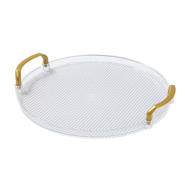 Bandeja decorativa elegante para aperitivos, café, joyas, perfumes, bandeja antideslizante para L