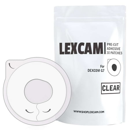 Dexcom G7 Pre-Cut Adhesive Patches - 30 Count, Waterproof & Transparent Sensor Overpatches, CGM Not Included - Secure Your Glucose Monitoring System