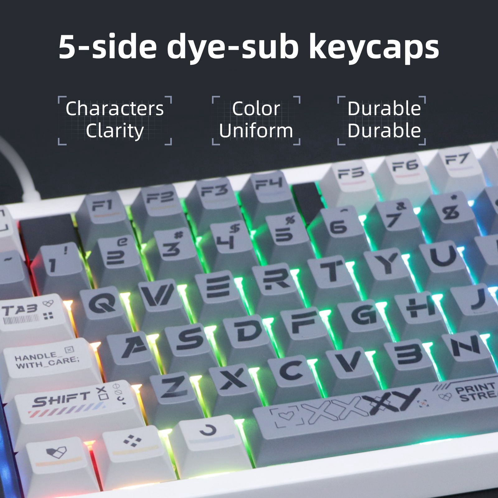 87 Keys Aluminum Mechanical Gaming Keyboard, 0.005 Precision 0.001 Low Latency, 5-Side Dye-Sub Keycaps, 17 ARGB Modes Support Win Mac VIA Customization