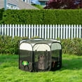 thumbnail image 2 of PawHut Fabric Pet Dog Cat Puppy Playpen, Rabbit Guinea Pig Play Pen Portable Foldable, Octagon, L, 2 of 10