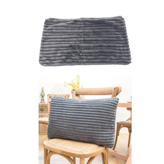 Funda de almohada de franela perfecl Reversible Gris Oscuro 30x50cm