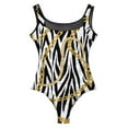 thumbnail image 3 of Gold Chains Swimsuit Zebra Striped Swimwear One Piece Surfing Graphic Swimsuits High Cut Monokini Female Push Up Sexy Beach Wear, 3 of 7