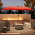 thumbnail image 4 of Costway 13 FT Large Patio Umbrella with LED Solar Lights Crank Handle 12 Heavy-Duty Ribs Orange, 4 of 10