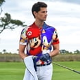thumbnail image 4 of Lsque Mario Pattern Golf Shirts for Men Dry Fit Print Moisture Wicking Performance Short Sleeve Polo Shirt-Medium, 4 of 7
