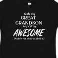 thumbnail image 4 of Inktastic Yeah My Great Grandson is Pretty Awesome Boys or Girls Baby T-Shirt, 4 of 5