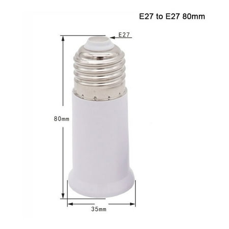 

XUQIANG E27 E26 Socket Extender E27 to E27 Standard Medium Base Lamp Extension Socket Screw Bulb Holder Adapter
