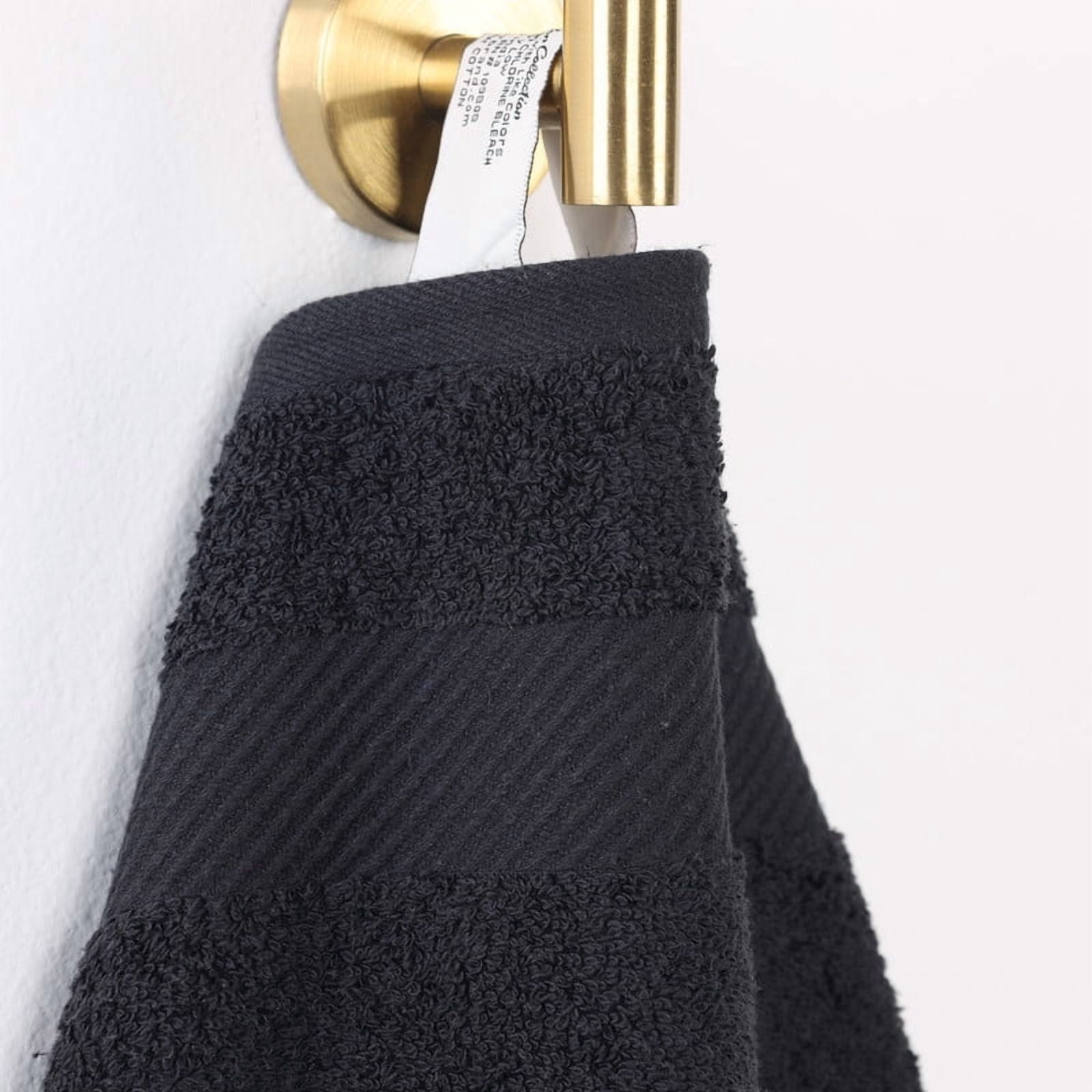 Superior Kendell Egyptian Cotton 3-Piece Towels Set, Black