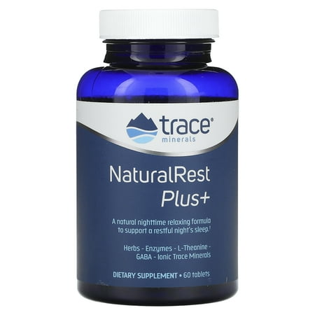 Trace Minerals | Natural Rest Plus Dietary Supplement | w/ Calories of 5 | 60 Tablets, 30 Servings