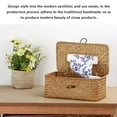thumbnail image 5 of Rattan Tissue Box Cover Rectangular Napkin Case Woven Napkin Paper Container Home Car Napkins Holder Ofiice Home Organizer, 5 of 7