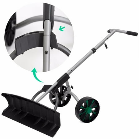 XtremepowerUS Snow Shovel Removal Plower Adjustable Pusher Blade (Best Snow Shovel With Wheels)