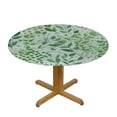 thumbnail image 3 of Nawypu Spring Floral Teal Sage Green Tablecloth Round Watercolor Eucalyptus Leaf Round Table Cloth Resistant Washable Table Cover for Kitchen Dining Room Holiday Party Picnic Patio, 3 of 7