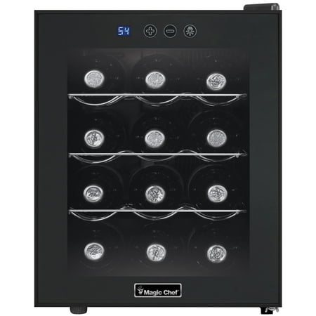 Magic Chef 12-Bottle Single-Zone Wine Cooler in