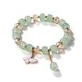 thumbnail image 1 of Nvzi Pulsera de mariposa de imitación de jade con forma de palomitas de maíz, pulsera de cristal de mariposa, pulsera de estilo chino para mujer, regalos, verde A, 1 of 5